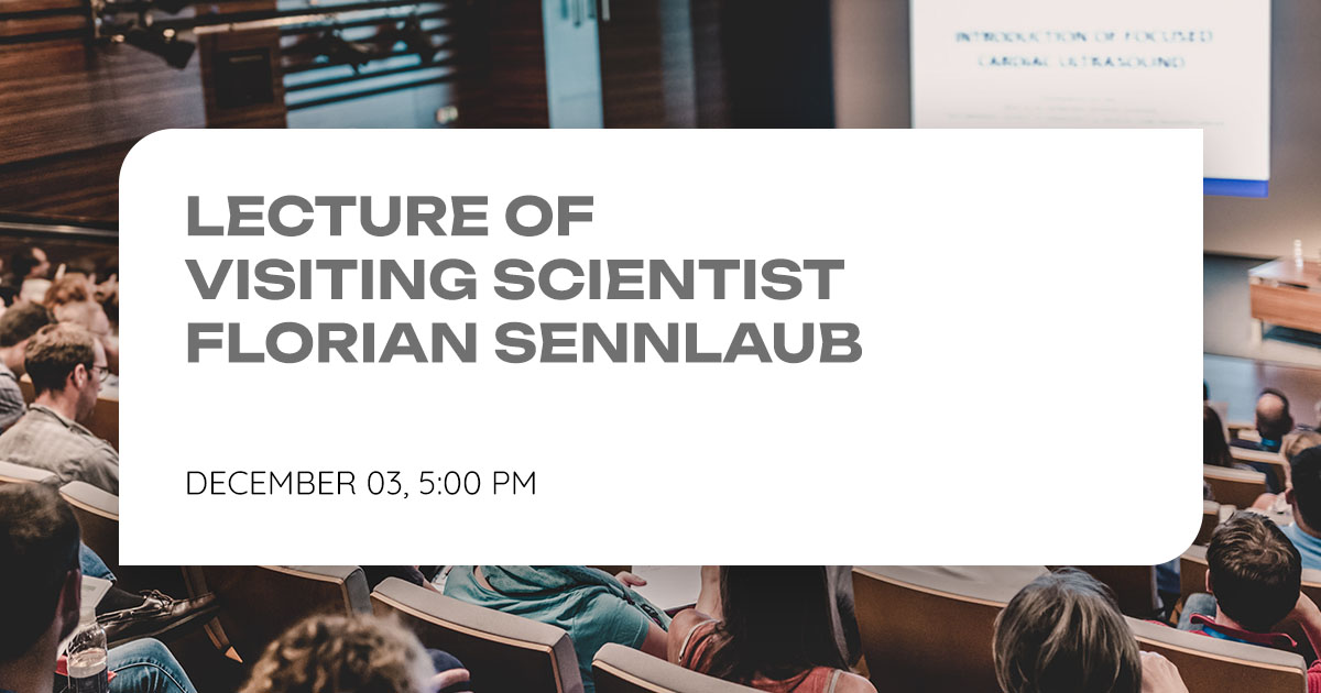 CRC 1607 | Lecture of Visiting Scientist Florian Sennlaub